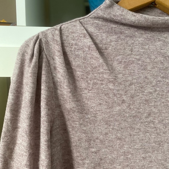 RW & Co. Light Purple Mock- Neck Long Sleeve Light Sweater/ Shirt - Picture 4 of 7
